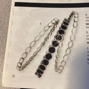 2B Premier Designs “Black and White” bangle bracelets.